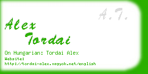 alex tordai business card